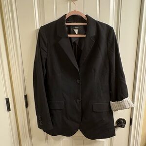 J Crew Black Wool Blazer Jacket Women’s 8 *Measurements* VGUC